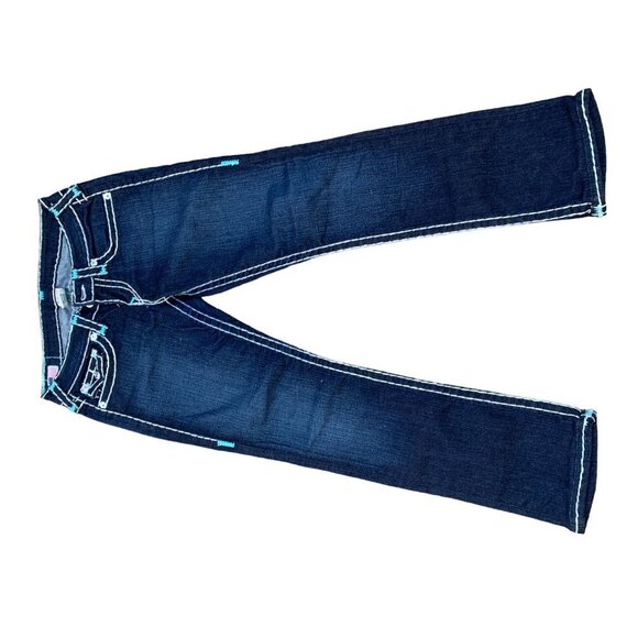 Vintage True Religion Jeans Size 27 BILLY SUPER T RARE BLUE STITCH - Picture 4 of 7